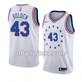 Män Philadelphia 76ers Tröja Jonah Bolden 43 2018-19 Nike Vit Swingman